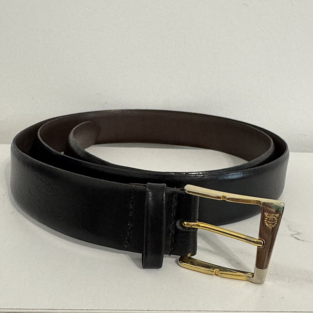 Vintage Christian Dior Split Leather Belt Brown Sz 44